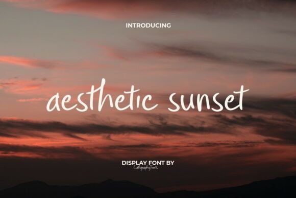 Aesthetic Sunset: A Modern Script Font for Digital Branding