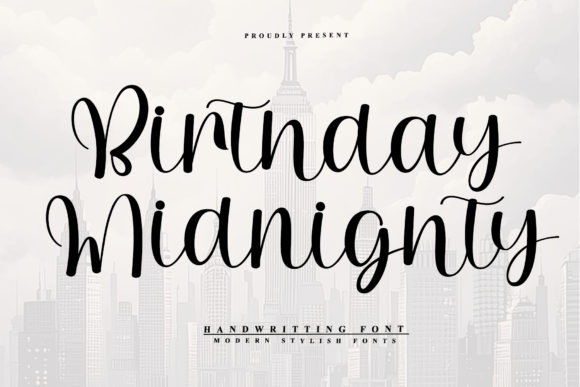 Birthday Midnighty: A Handwritten Font for Editorial Personality