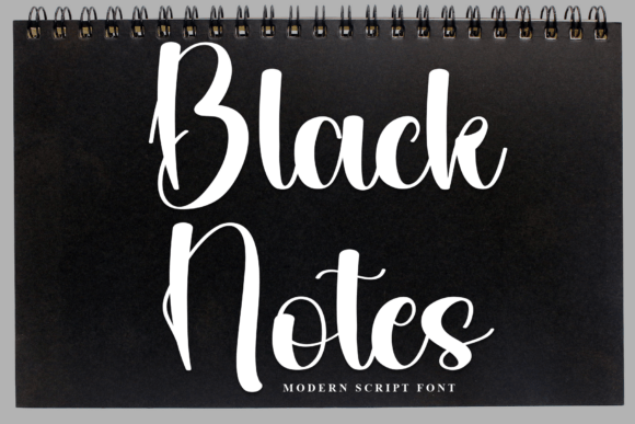 Black Notes: A Modern Script Font for Branding