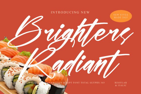 Brighters Radiant: A Modern Script Font for Editorial Elegance