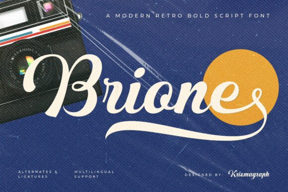 Brione Font: The Bold Script for Clear Campaign Messages