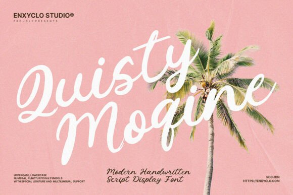 Quisty Moqine: A Brush Script Font with Retro Charm