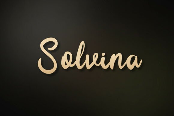Solvina: A Luxury Script Font for Digital Sophistication