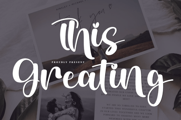 This Greating Font: A Handmade Touch for Your Crafted Products
