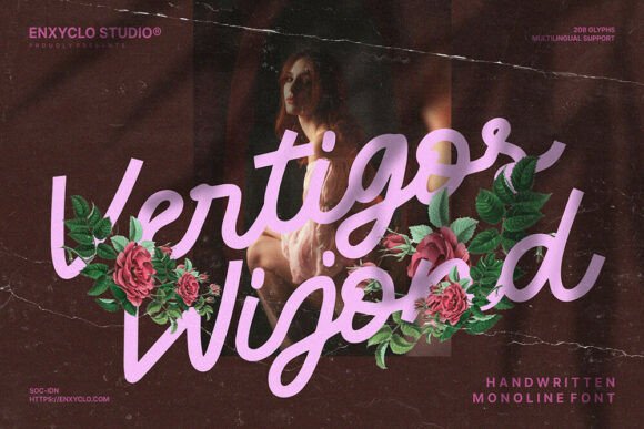 Vertigos Wijond: A Handmade Monoline Script Font for Crafters